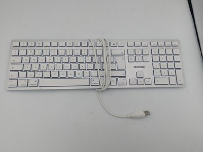 Cherry KC 6000C kabelgebundene schmale Mac Tastatur - silber/weiß USA