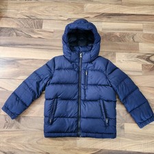Polo Ralph Lauren Kid's Size 6 Hooded Puffer Down Jacket - Navy w/ Navy pony