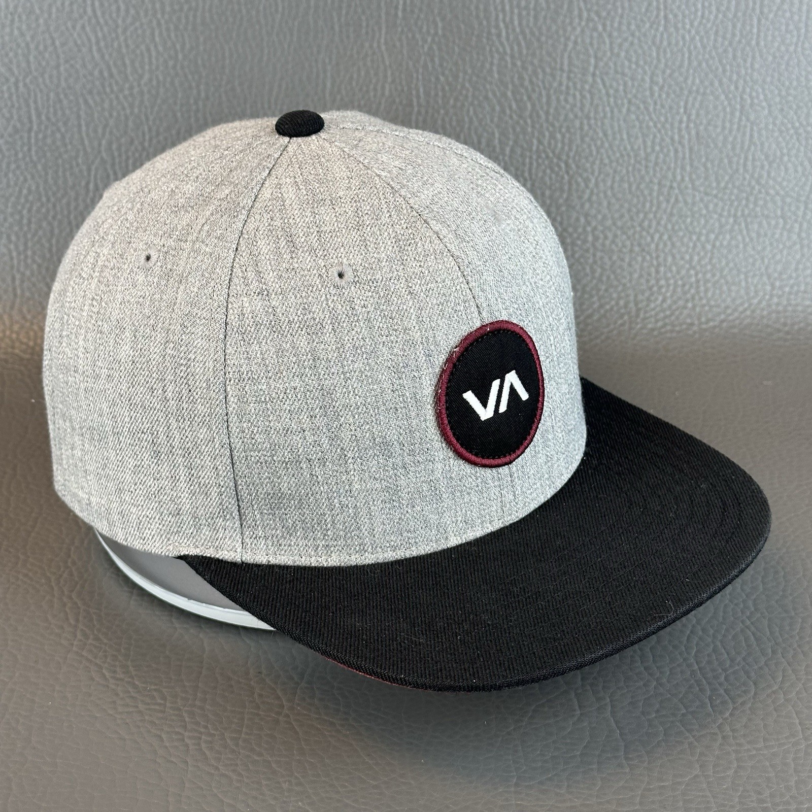 RVCA VA Patch Hat Gray SnapBack Adjustable DJ Bas… - image 5