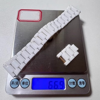 Original Luxury White Ceramic Watch Band Strap For Huawei Watch GT3 Pro- 43mm