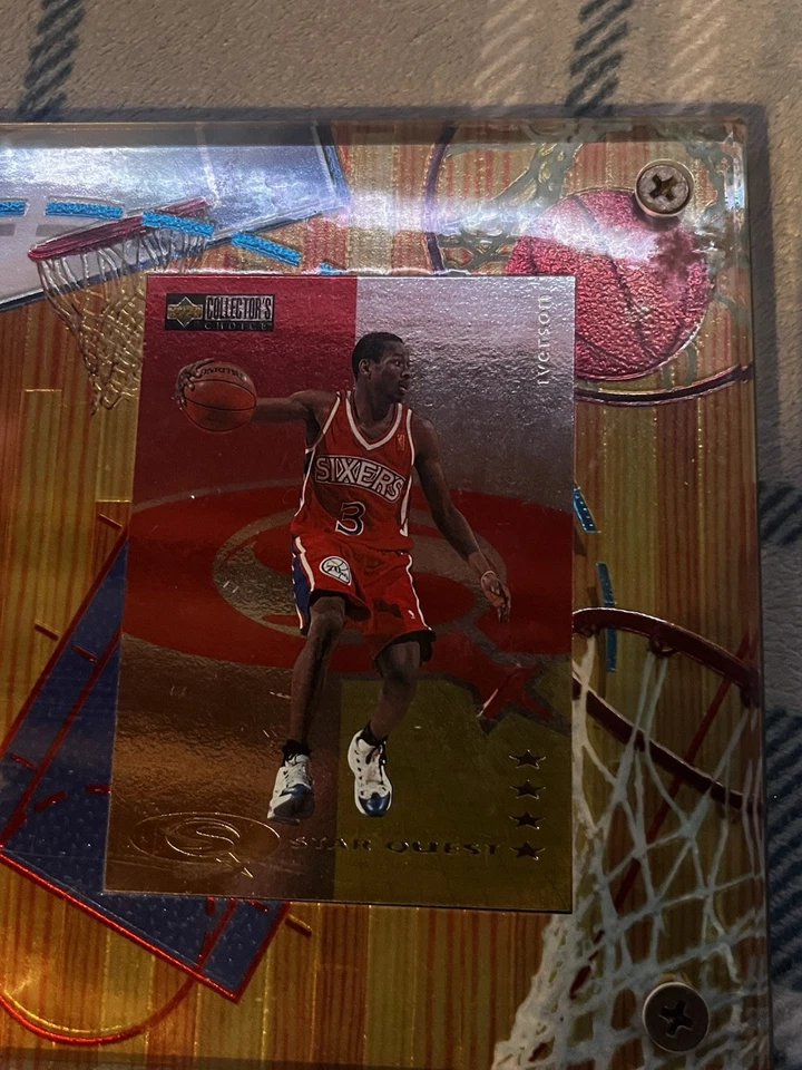 Tarjetas de baloncesto Allen Iverson Dual Masters y Upper Deck Foto 4 de 4