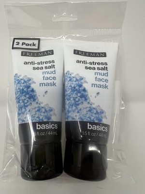 Freeman Anti-Stress Sea Salt  mud face mask Basics 1.5 oz (2 Tubes)