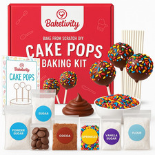 Kit Cottura Pop Torta Fai da Te per Bambini - Ingredienti Premisurati, Forniture per Decorazione