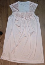 Vintage JC Penney Nylon III Antron Nightgown Womens S Pink Lace USA Knee Length