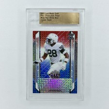 Jayson Oweh Red White Blue Pre-Production Proofs 2021 Leaf Metal Draft #NNO