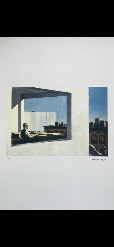 Edward Hopper,Signed Lithograph.