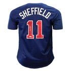 Gary Sheffield Signed Custom Atlanta Braves Navy Baseball Jersey (JSA) — photo 1