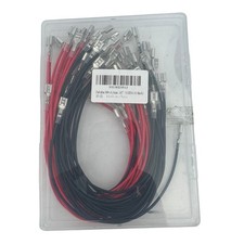 DaFuRui 30Pcs 6.3mm Female Spade Connector Wire Leads 0.82" Red Black New