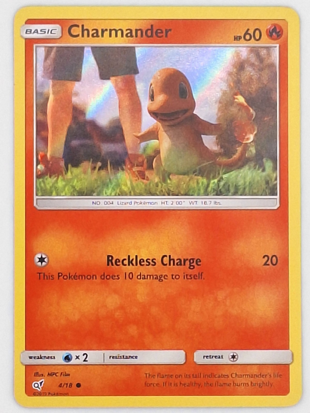 Charmander 4/18 Pokemon - Holo Sun & Moon Detective Pikachu LP