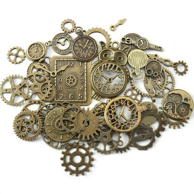 Antique Steampunk Gears Mix Metal Clock Face Watch Gear Cog Multi-Style Clocks W