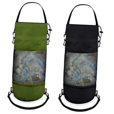2 Packs Portable Boat Accessories Mesh Trash Bags Trash Can Black, Green