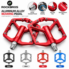 ROCKBROS MTB Bike Pedals 9/16'' 3 Sealed Bearings Non-slip Flat/Platform Pedals