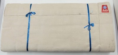 UNBENUTZT Vintage französisches PAAR FLEUR BLEUE METIS LEINEN LAKEN 220 x 310 cm LEITERARBEIT