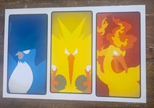 Legendary Birds Pokemon Inspired Fan Art Print 11x17 Articuno Zapdos Moltres