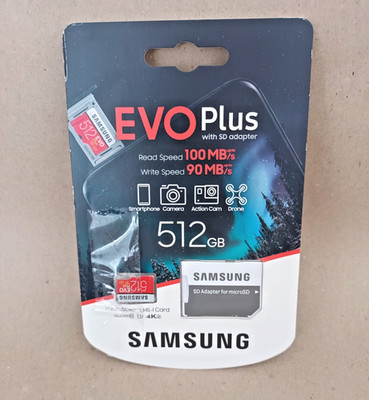 Samsung microSDXC 512 GB UHS-1 Card Class 10 mit Adapter