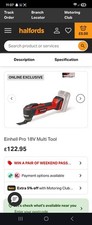 Image of Einhell Pro 18V Brushless Multi Tool – Cordless, Body Only Brand New RRP £122.95