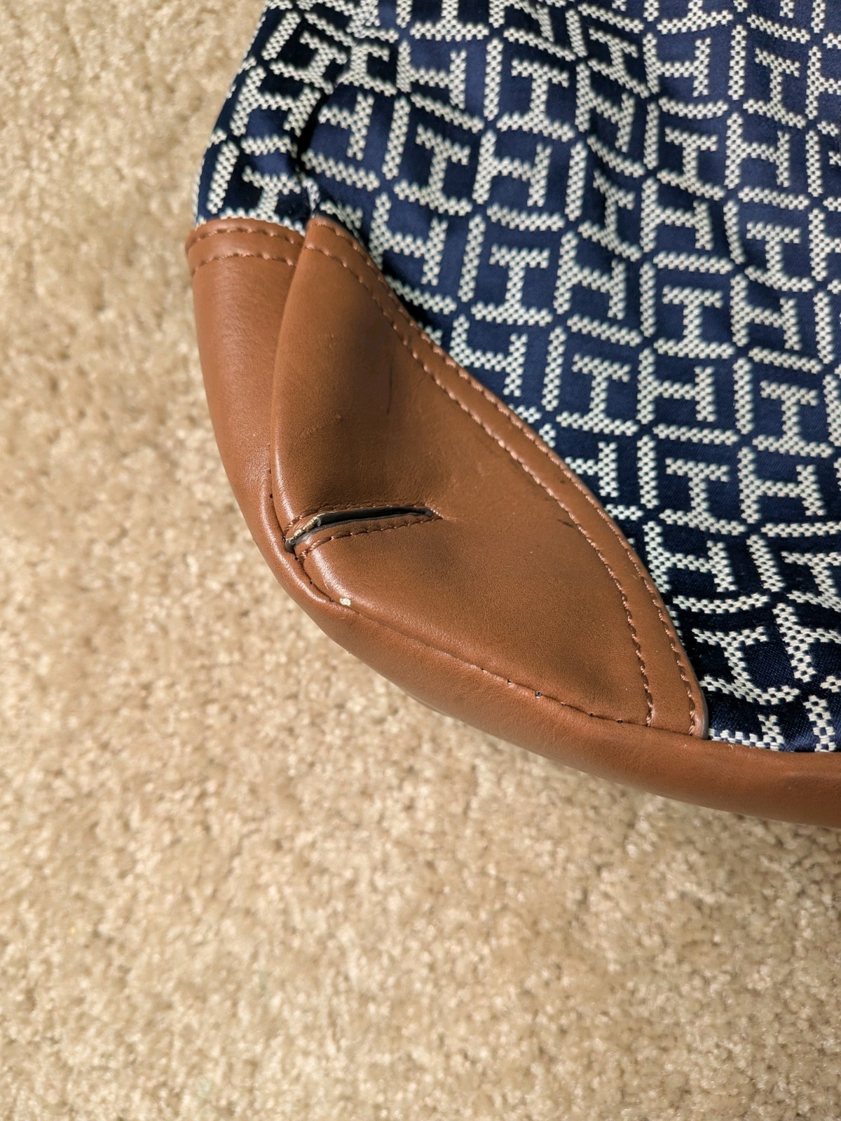 Tommy Hilfiger Bag Purse Navy Blue Monogram Logo thumbnail 6