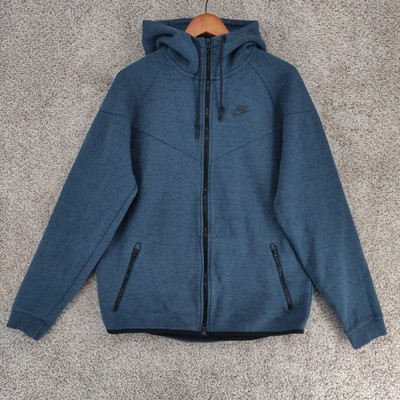 Nike Sportswear Tech Fleece Hoodie Mens Large Blue Full Zip Windrunner 545277