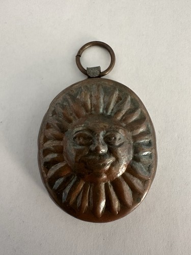 VTG Birth Gramm Sun  Mini Copper Tin Lined Chocolate Mold Switzerland Chicken