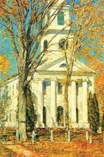Church at Old Lyme, Connecticut Frederick Childe Hassam Poster Print