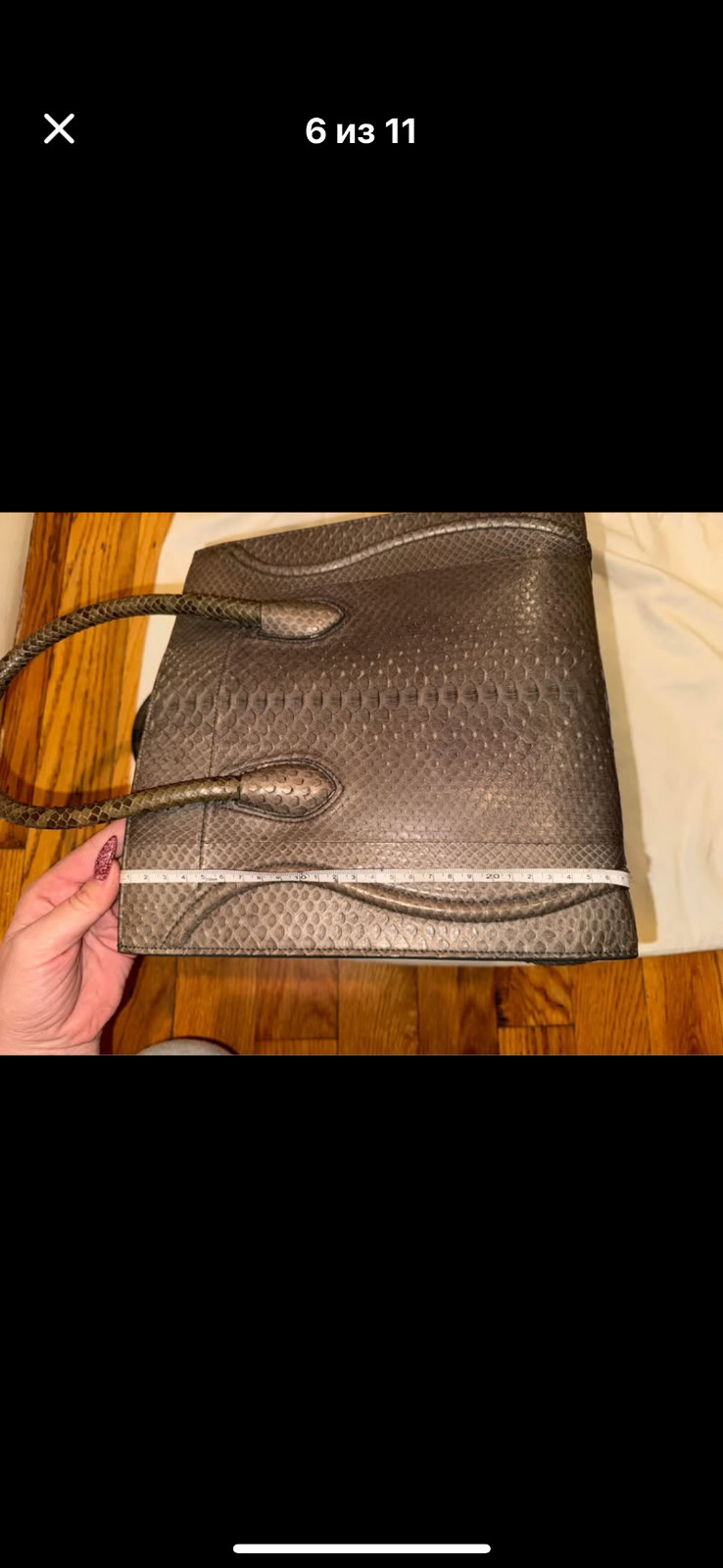 celine python bag large very good condition large - image 5