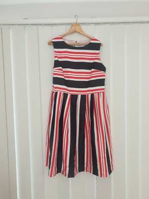 Khoko nautical midi fit flare Size Revival
