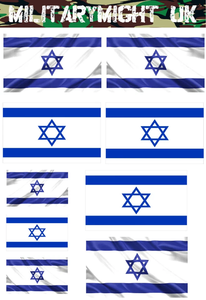 1/16 - 1/18 SCALE 120mm FIGUREN FLAGS ISRAEL DIORAMA MODEL RC TANK DECALS