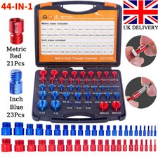 44x Inch & Metric Set Nut & Bolt Thread Checker Thread Gauges Identifier Box UK