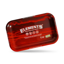Elements Red Small Rolling Tray Metal 11 x 7 Fast Free Shipping
