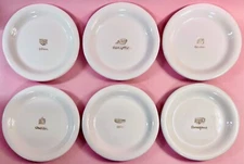 Set Of 6 Williams-Sonoma Cheese Series Embossed Plates Appetizer Dessert  6.25"