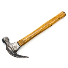Curved Claw Hammer, 13 in Hand Tool and Equipment, Wood Handle