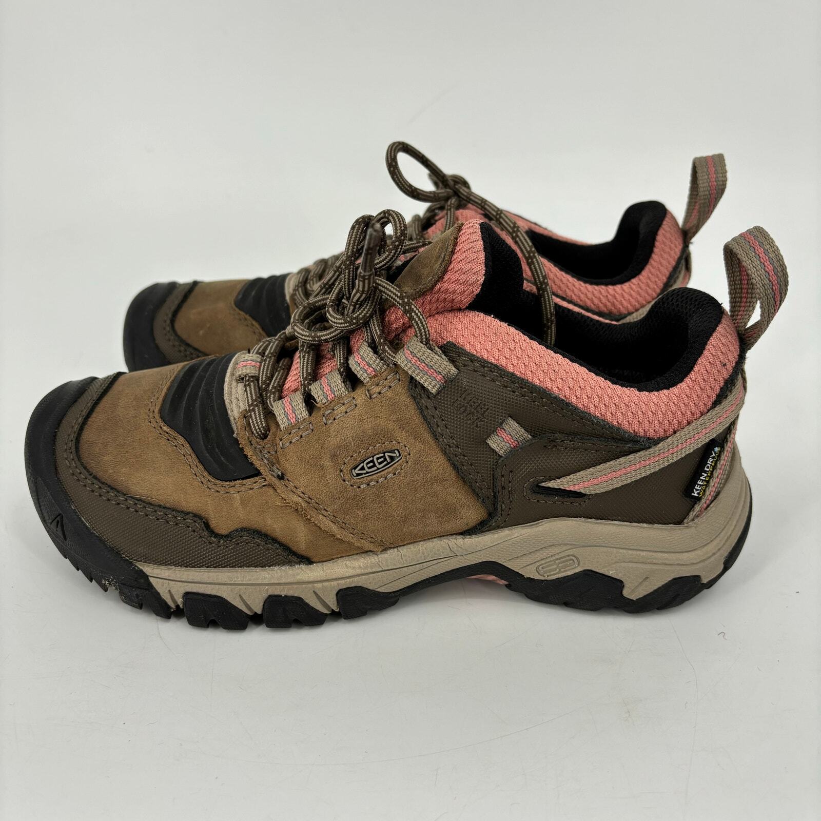 Scarpe da trekking impermeabili Keen Ridge Flex pelle scamosciata marroni taglia 6