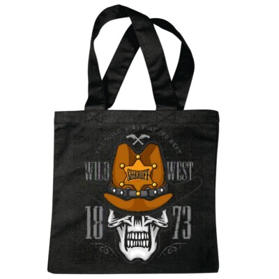 Tasche Beutel Baumwolltasche THE WILD WEST AT ITS BEST WILD WEST SHERIFF COWBOY