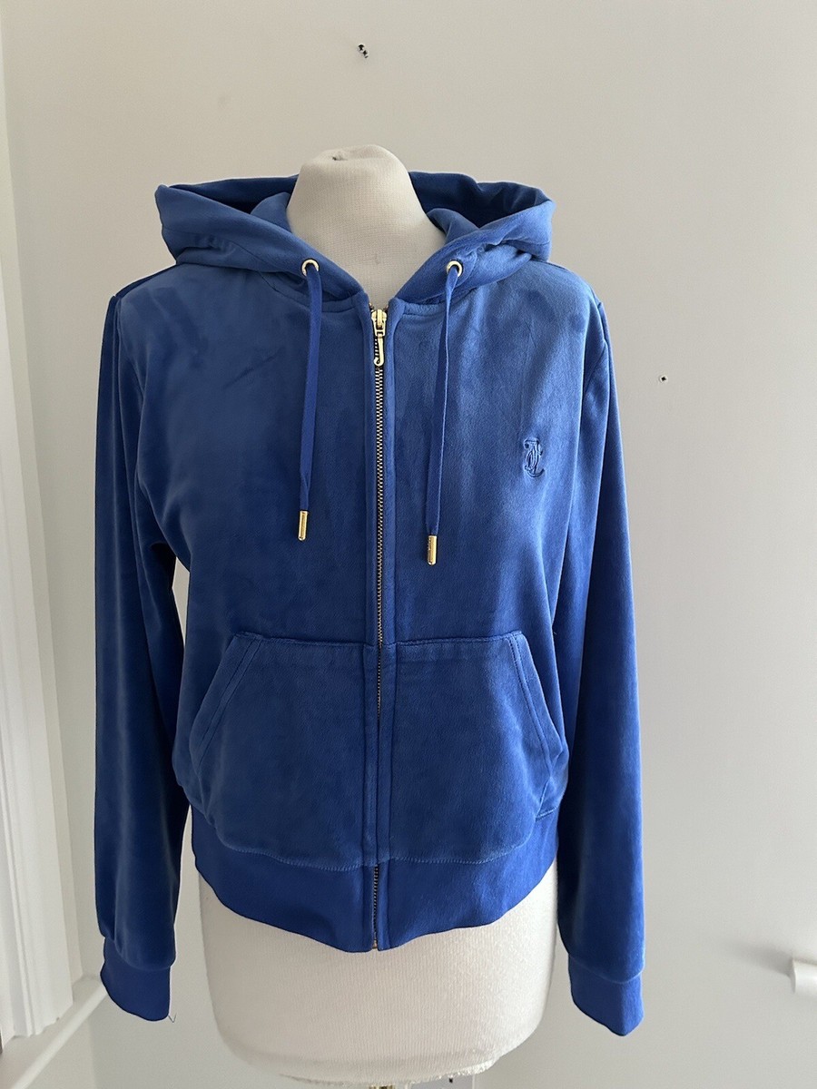 Juicy couture Sport skydiver Robertson Classic Blue zip through hoodie size  L