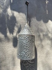 Cappa in metallo con asta luce vento ecc per candele giardino