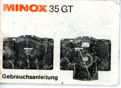 Kamera Bedienungsanleitung MINOX 35 GT 35GT User Manual Anleitung (X8064