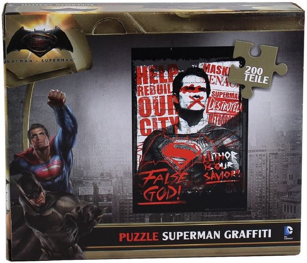 Dc : Batman V Superman, Dawn Of Justice : Graffiti Puzzle, 200 Teile, Neu-image