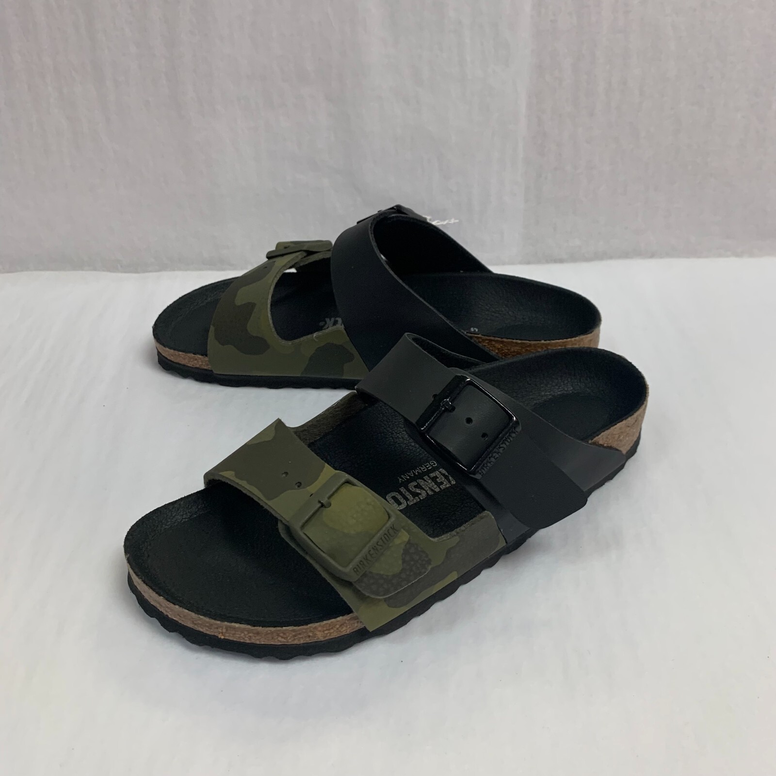 Birkenstock New w/o Box Arizona Split Black/Desert Soil Camo Green Birko Flor R image 3