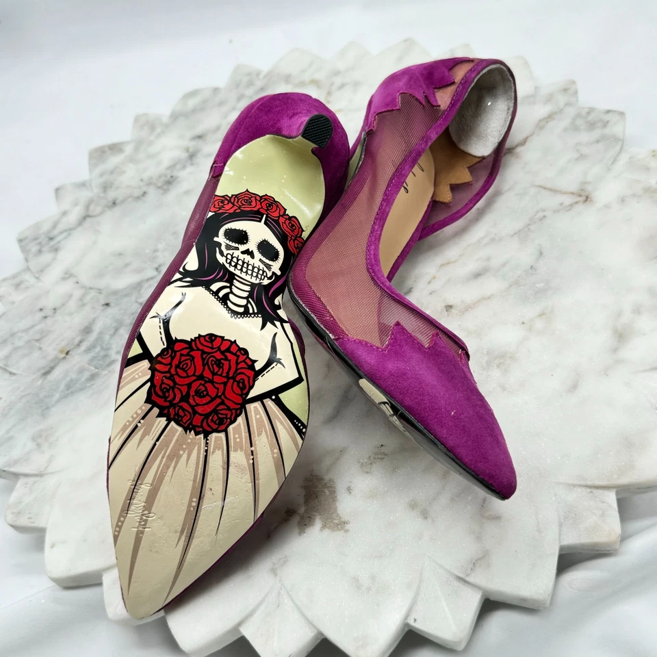 Taylor говорит матовый сливы сетки насос вкратце носок женщин Sz 9,5 М каблуках Stiletto - Изображение 3 из 4