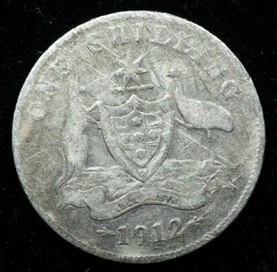1912 - ONE SHILLING AUSTRALIA - GEORGE V - SILVER - F CONDITION | eBay