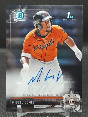 MIGUEL GOMEZ 2017 BOWMAN CHROME AUTO ROOKIE GIANTS  