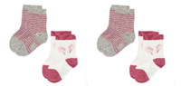 4 Paar Baby MäDchen Socken GR.15-18 Neu
