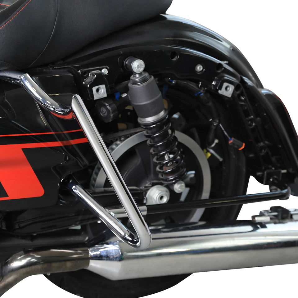 Barras protectoras de soporte para bolsa de sillín aptas para Harley Touring Street Road Glide 2014-up Foto 4 de 4
