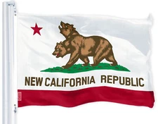 New California Republic Flag 3x5FT Two Headed Bear NCR 150D Polyester Banner