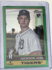 Jackson Jobe  - Chrome Green Border - 02 of 99 -  2025 Topps Heritage #389