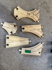 Thomas Friends Wood 2 Way Split Tracks Set Of 6 Brio Good Used Condition