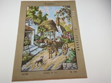 Gobelin Needlepoint Tapestry Canvas Horse Cottage 14in By 19in Rome 10 Count