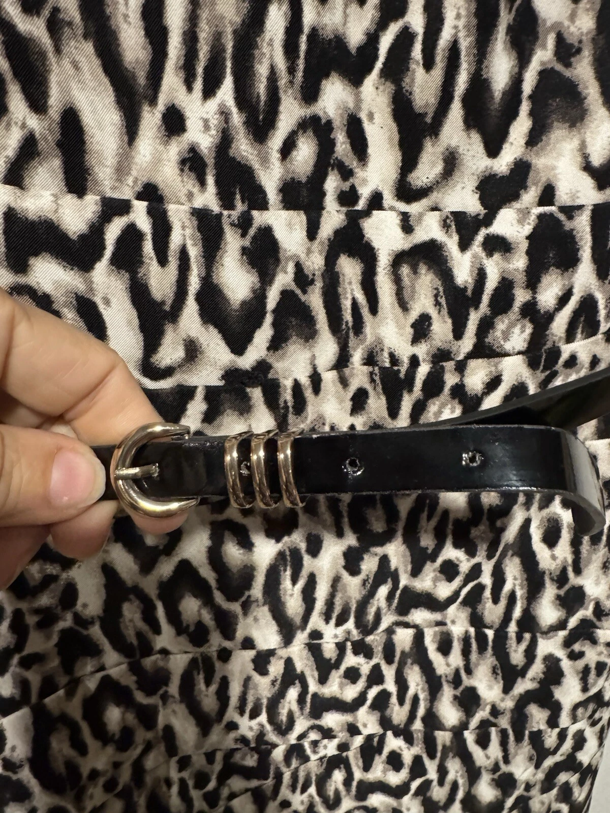 Abito donna Alyx marrone casual 12 leopardato animale matita balze vestito