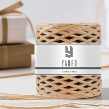 218 Yards Natural Raffia Ribbon 360 Feet Roll Paper Twine - Natural,