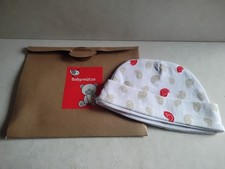 Baby baby clothes hat white with motif, white, new